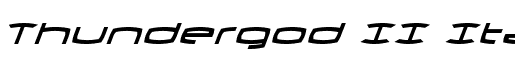 Show font details for  Thundergod_II_Italic.ttf